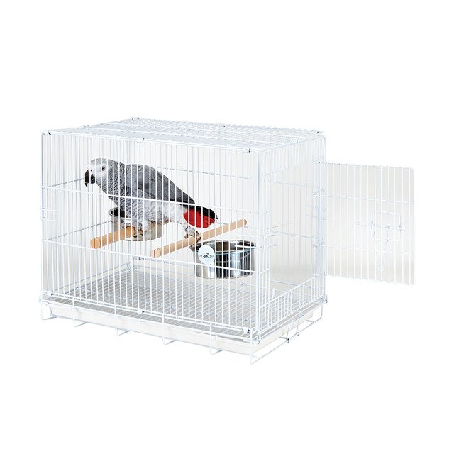 Liberta Large Folding Parrot Travel Cage White